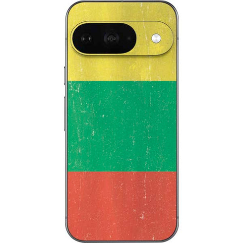Lithuania Flag Distressed Google Pixel 9 Skin